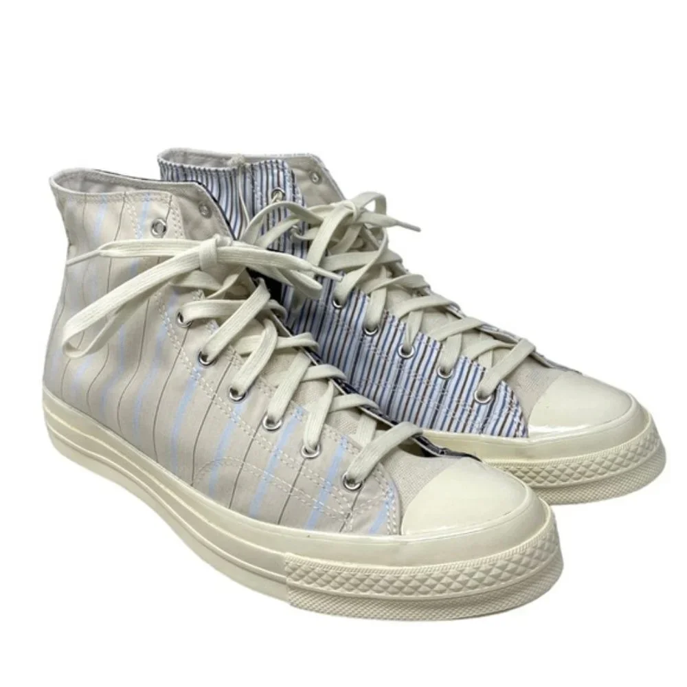 Converse Chuck 70 Retro Shoes For Men Skate High Stripes Canvas A00457C-WWSBBBBW - Picture 3 of 10